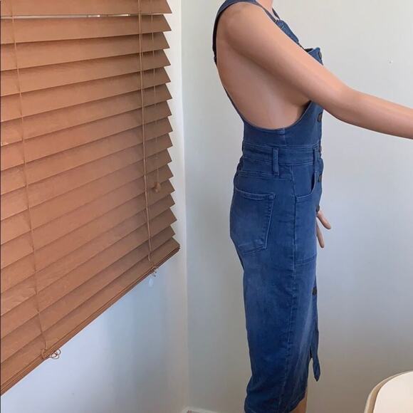 NWT RACHEL RACHEL ROY DEMIN OVERALL MIDI DRESS… - Picture 7 of 8